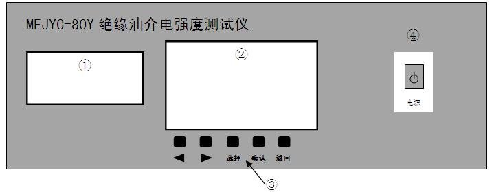 絕緣油介電強(qiáng)度測試儀廠家面板