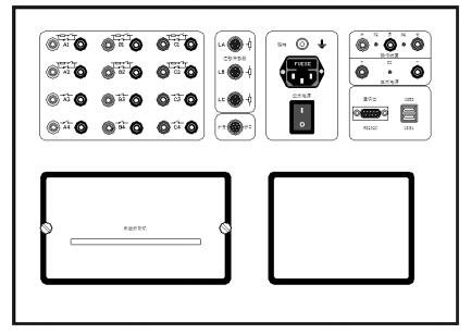 高壓開關(guān)綜合測試儀面板示意