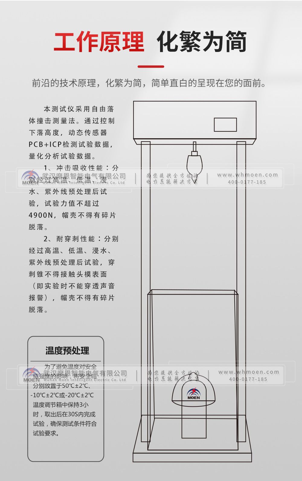 安全帽耐沖擊穿刺測(cè)試儀工作原理